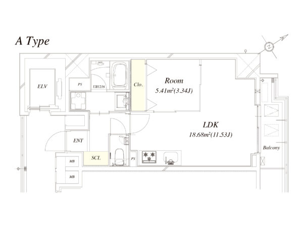 アーバネージュ新横浜a 間取図