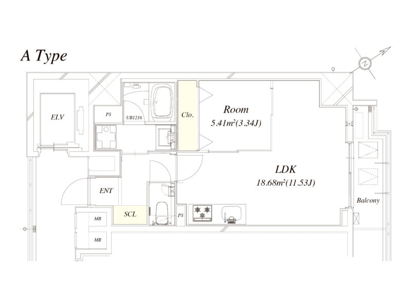 アーバネージュ新横浜a 間取図