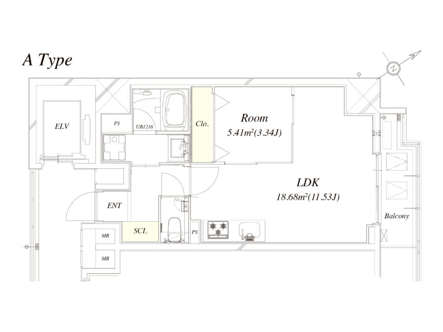 アーバネージュ新横浜a 間取図